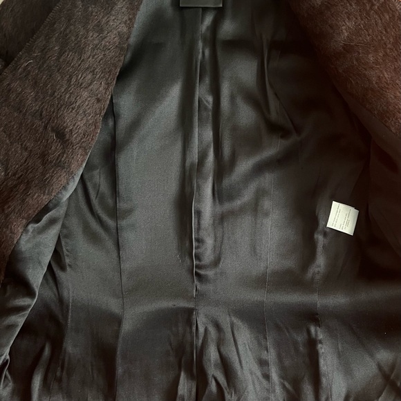 AKRIS Alpaca Dark Brown Size 8 Women's Jacket - Picture 6 of 9